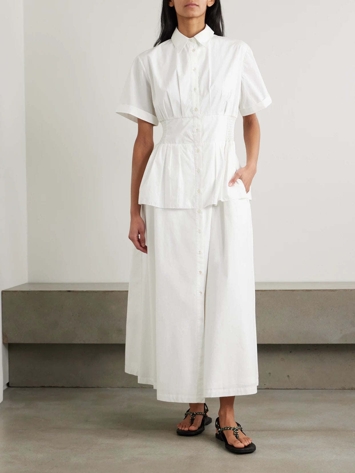 Boogie Woogie Bugle Boy Cotton-poplin Maxi Shirt Dress