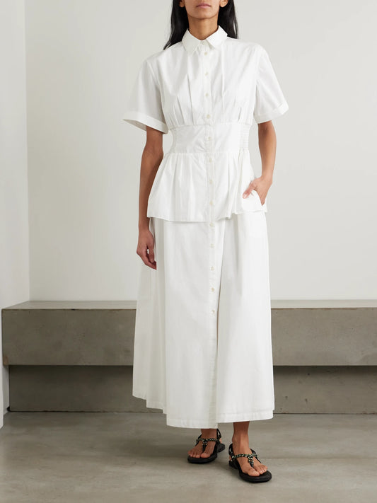 Boogie Woogie Bugle Boy Cotton-poplin Maxi Shirt Dress