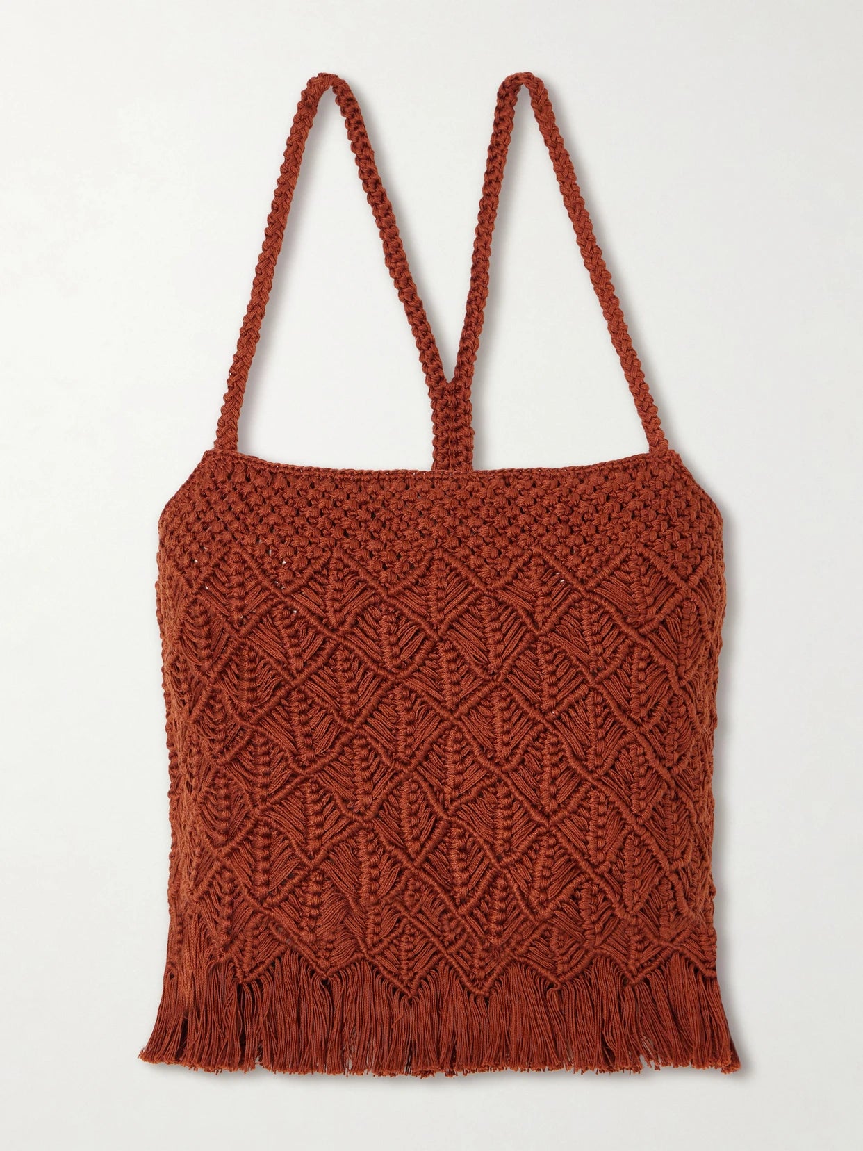 Cantor Fringed Macramè Cotton Top