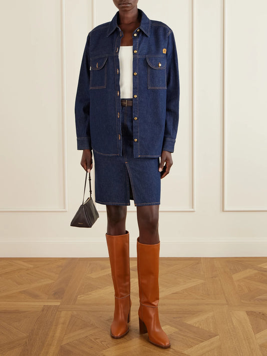 Image of Boots. Product name - 70 Leather Knee Boots in Tan colour by brand - Gianvito Rossi