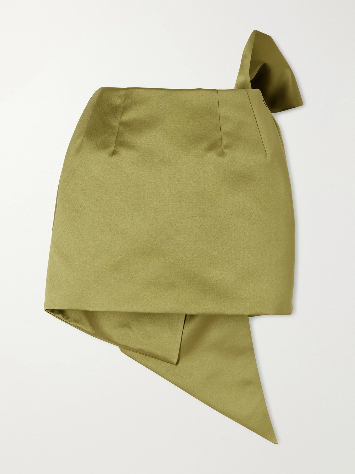 Satin Draped Mini Skort