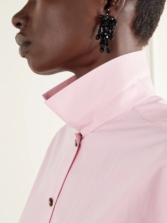 Image of Earrings. Product name - Wilted Chandelier Crystal Earrings in Black colour by brand - Simone Rocha