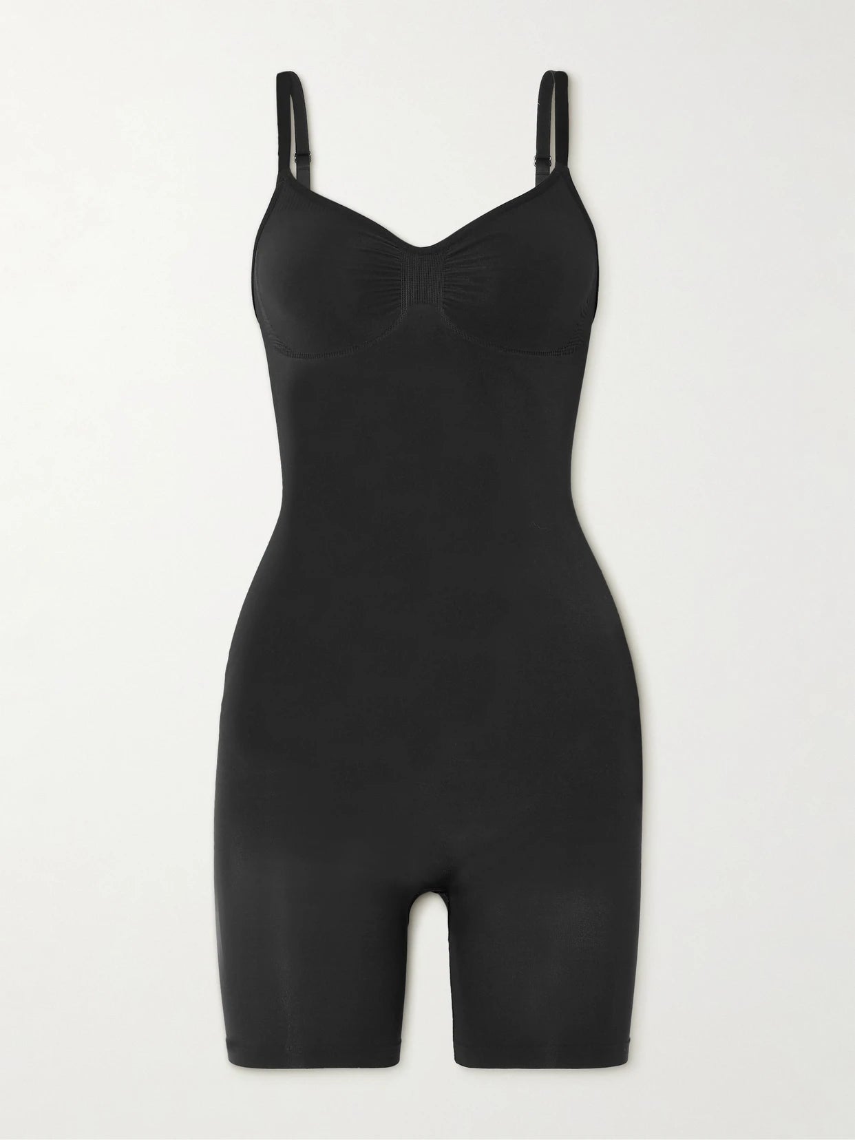Seamless Sculpt Mid Thigh Bodysuit - Onyx