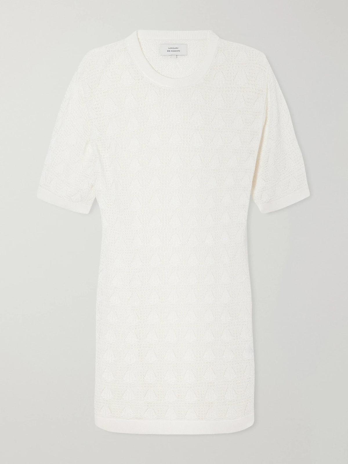 Loulou de Saison Armas Pointelle-knit Mini Dress
