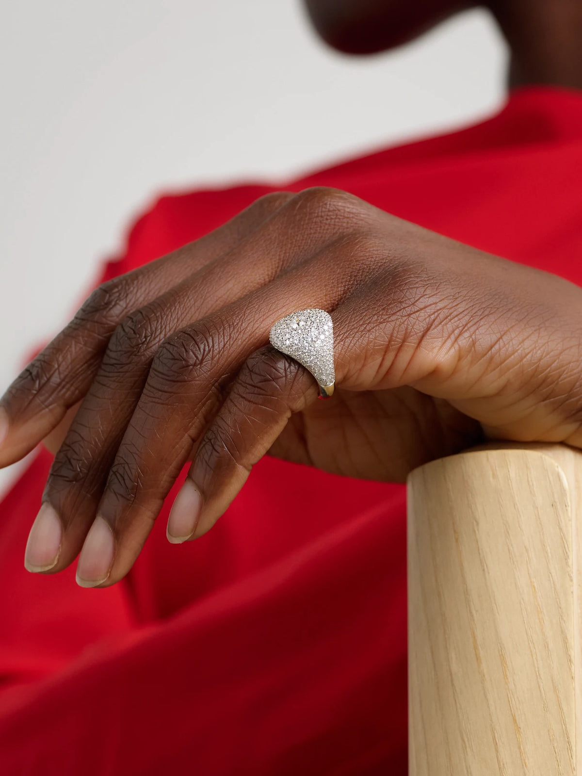 Image of Rings. Product name - Signature 14-karat Gold Diamond Signet Ring in Multi colour by brand - Lucy Delius