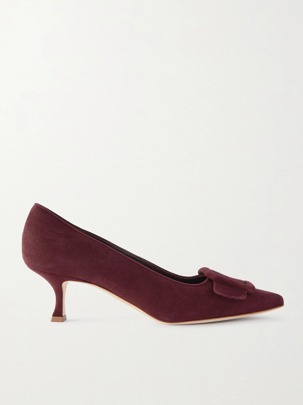 Maysale 50 Buckled Suede Pumps