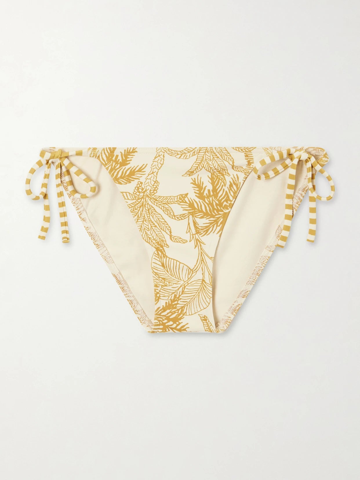 Image of Swimwear. Product name - Voyage Solarium Printed Bikini Briefs in Yellow colour by brand - Eres