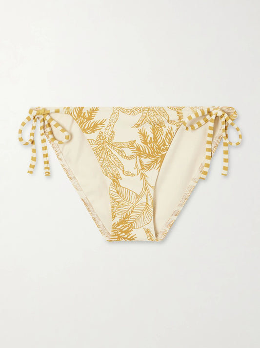 Image of Swimwear. Product name - Voyage Solarium Printed Bikini Briefs in Yellow colour by brand - Eres