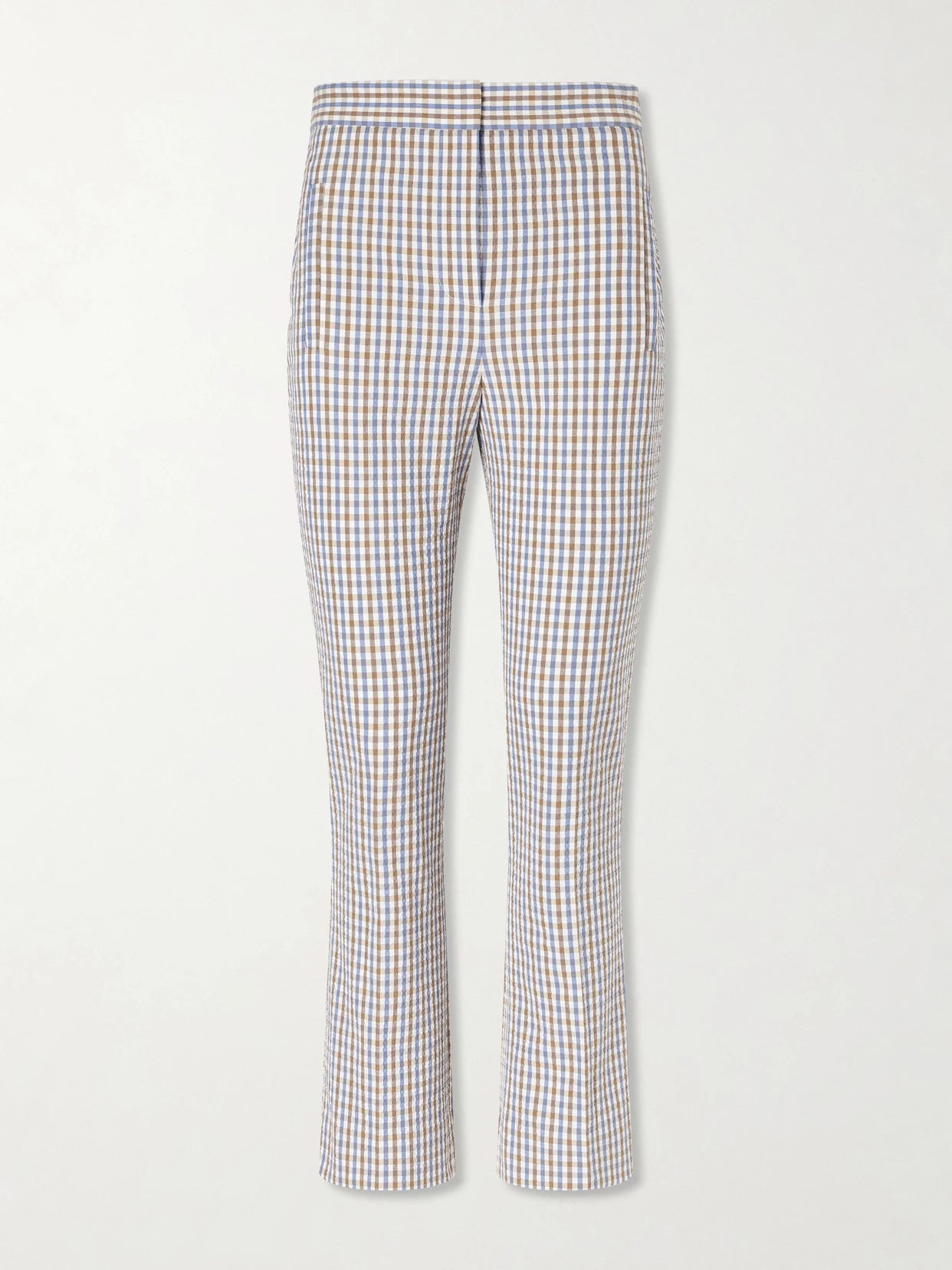 Arte Checked Cotton-seersucker Skinny Pants