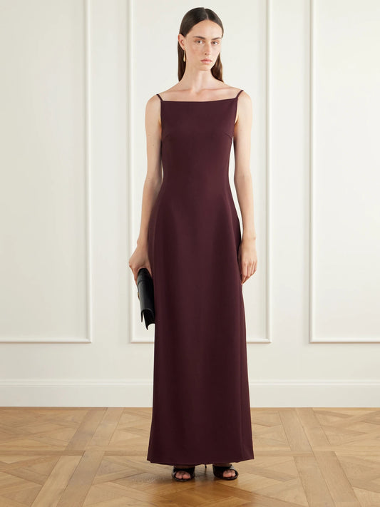 Image of Dresses. Product name - Lorena Crepe Maxi Dress in Anthracite colour by brand - FFORME