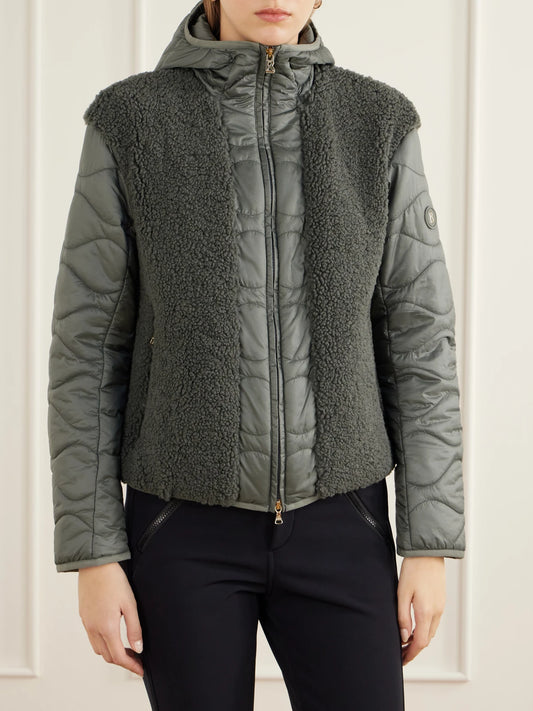BOGNER Bibi Quilted Plush-trim Shell Jacket