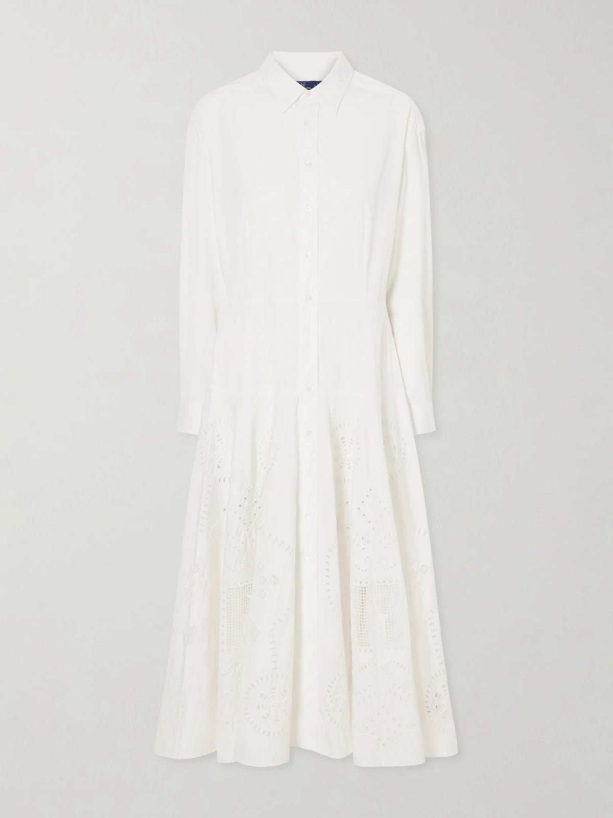 Broderie Anglaise Cotton Midi Dress