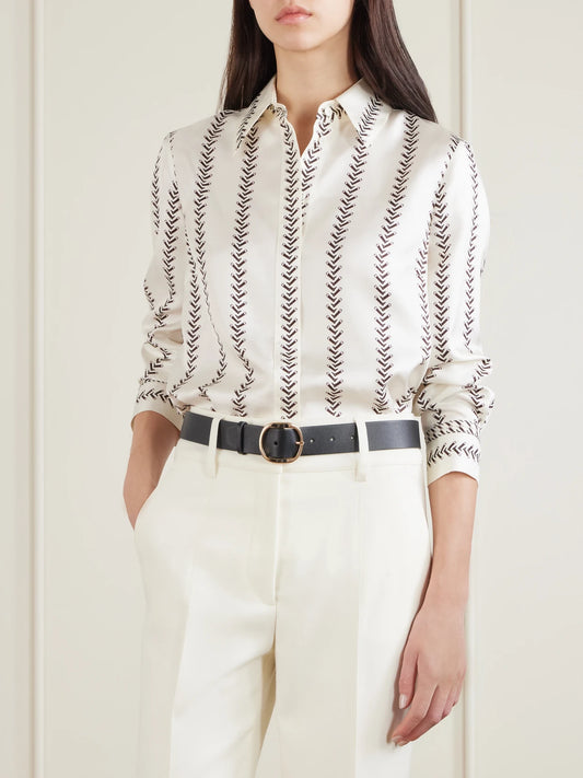 Gabriela Hearst Elster Textured-leather Belt