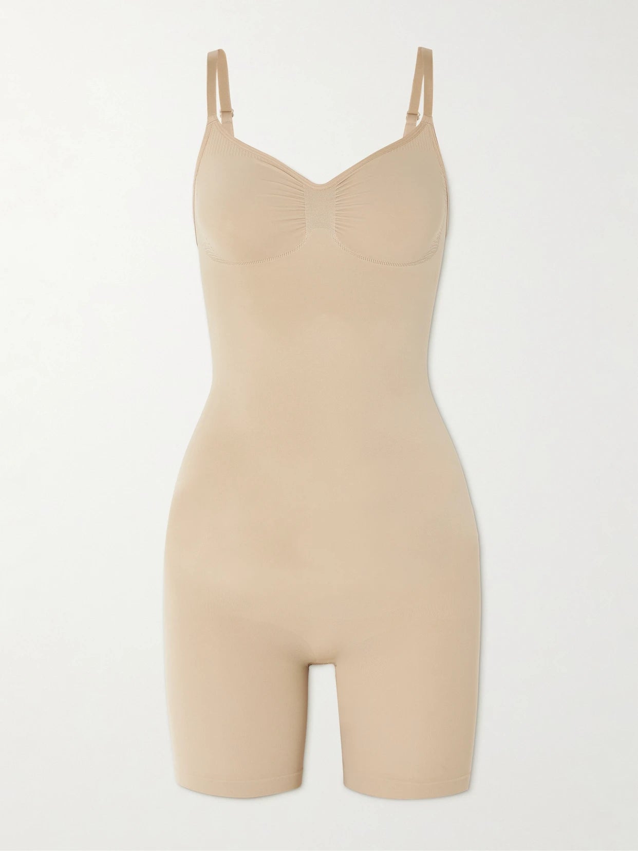 Seamless Sculpt Mid Thigh Bodysuit - Clay