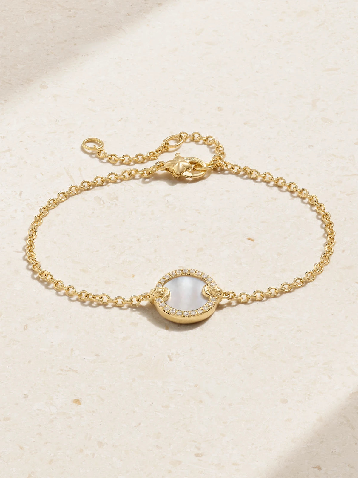Elements Center Station 18-karat Gold, Mother-of-pearl And Diamond Bracelet