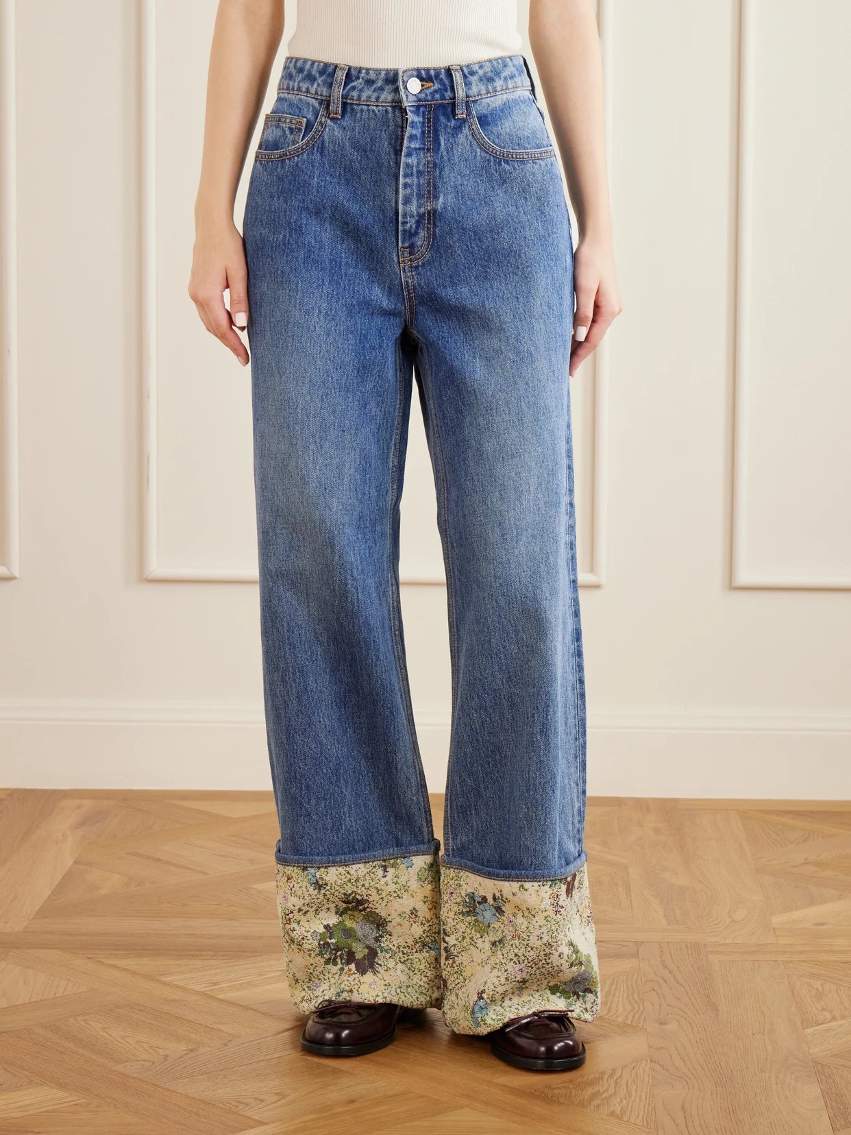 Marcel Printed Straight-leg Jeans