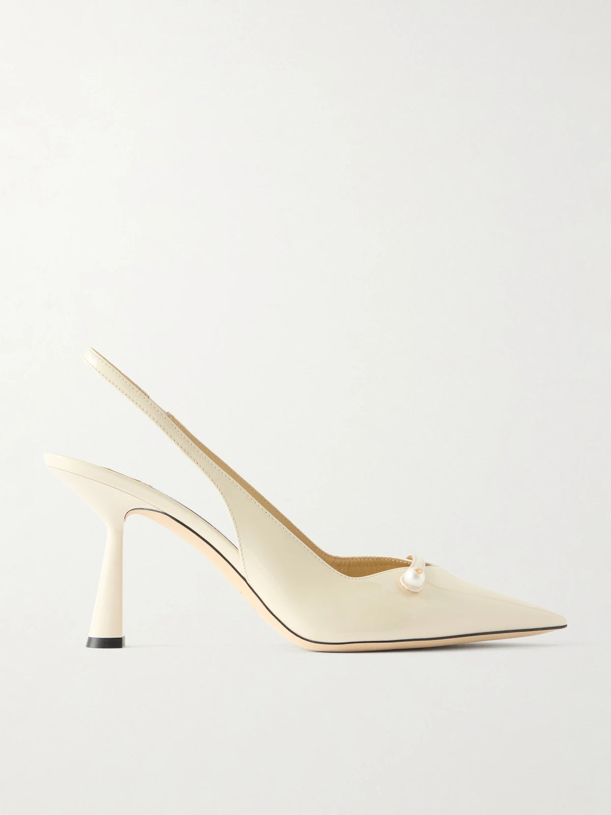 Amita 85 Embellished Patent-leather Slingback Pumps