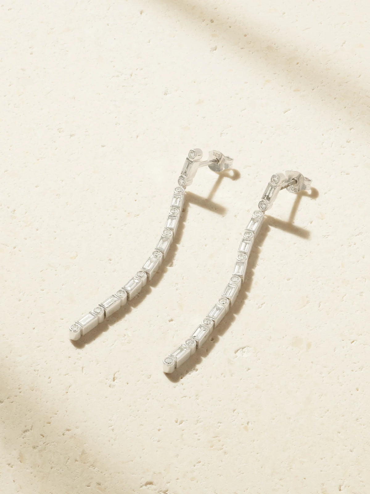 14-karat White Gold Diamond Earrings