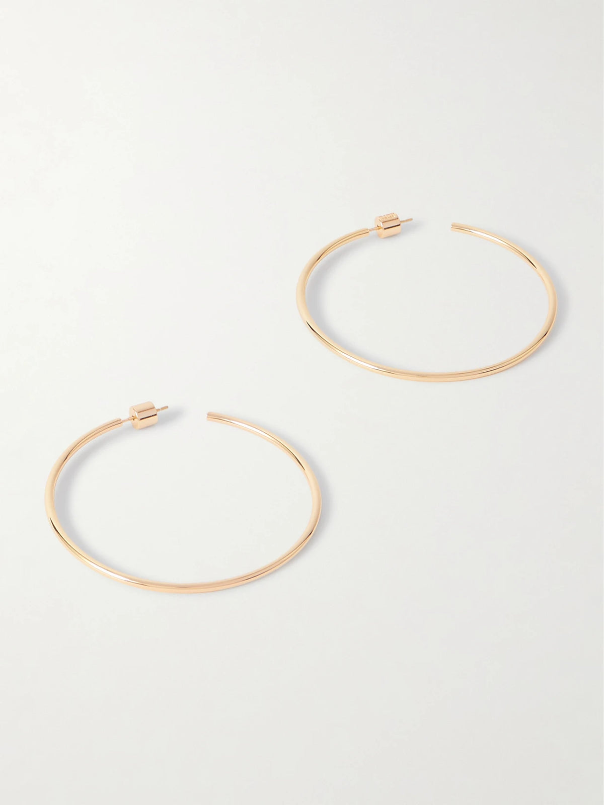 2" Thread Gold-plated Hoop Earrings