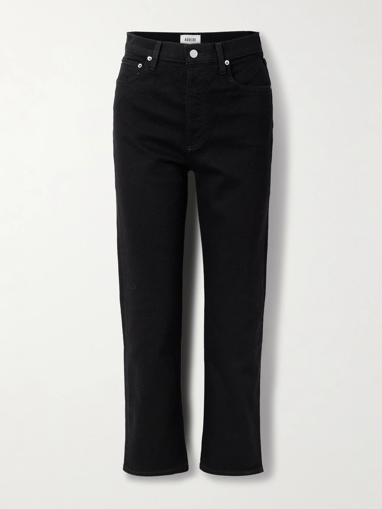 '90s Pinch Waist Cropped High-rise Straight-leg Jeans
