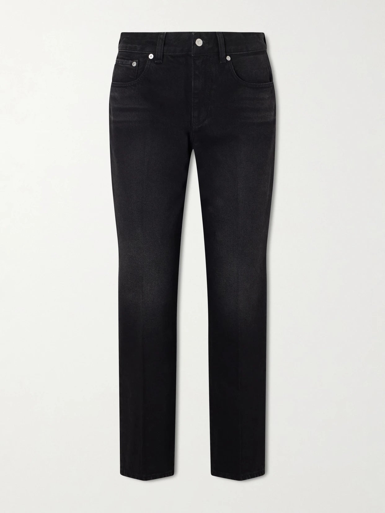 Image of Jeans. Product name - Low-rise Straight-leg Jeans in Black colour by brand - Victoria Beckham