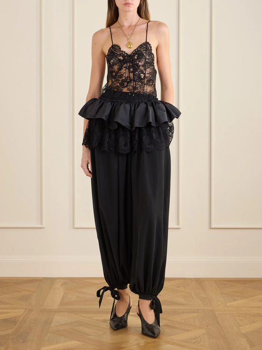 Image of Heels. Product name - Suzie Leather Slingback Pumps in Black colour by brand - Chloé