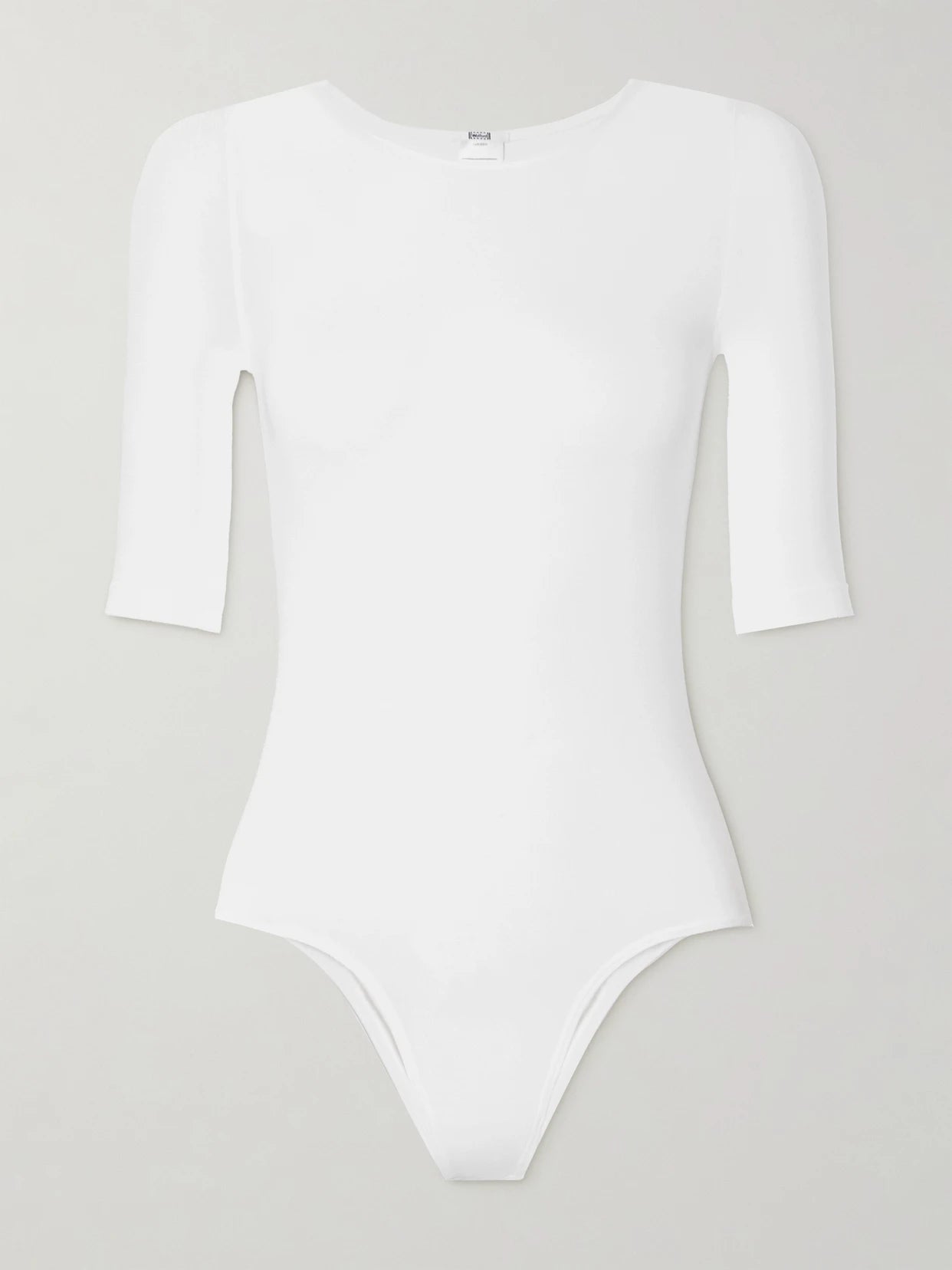Image of Lingerie. Product name - Bahamas Bodysuit in White colour by brand - Wolford