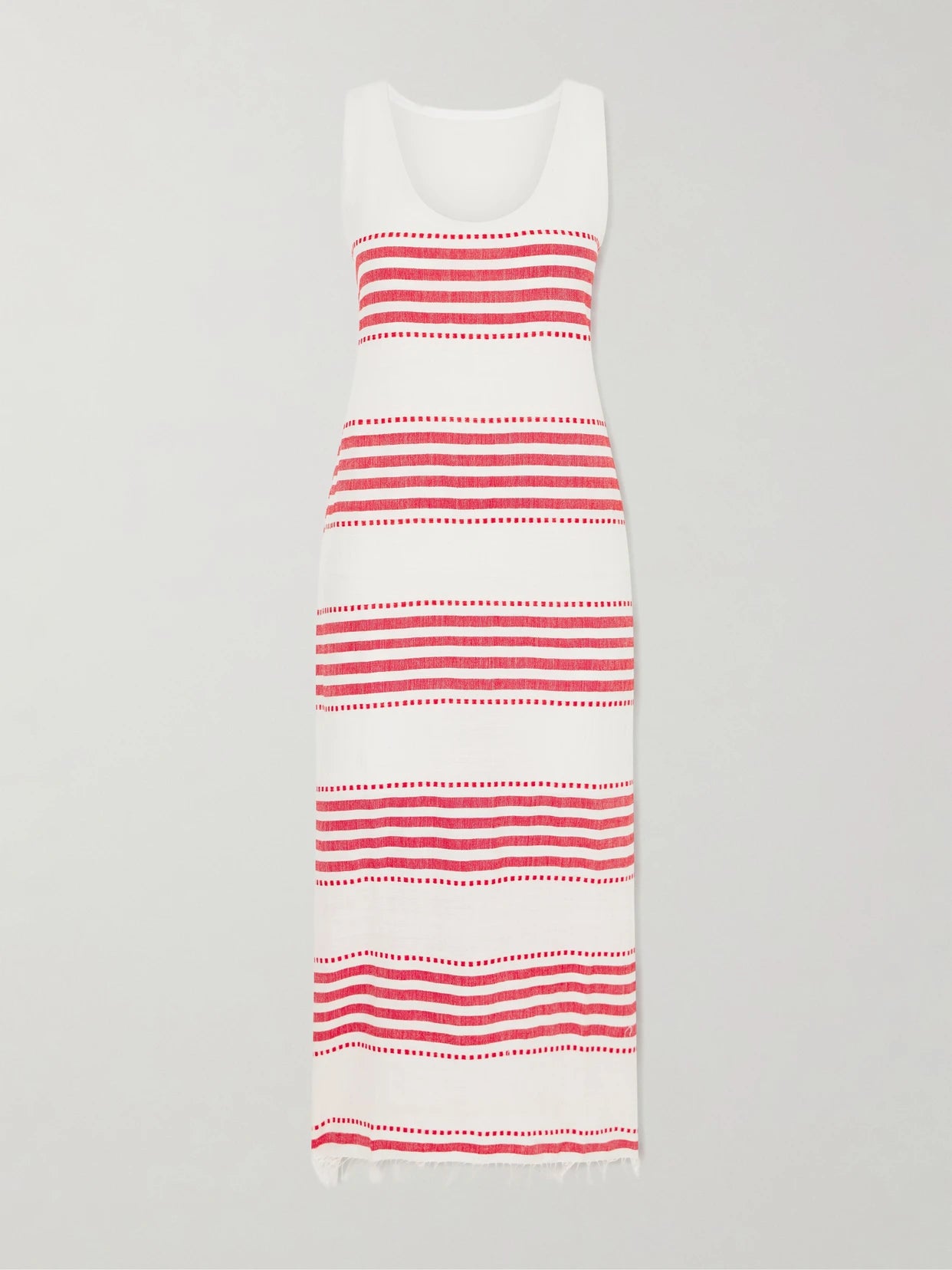 Lilian Striped Cotton-blend Gauze Midi Dress