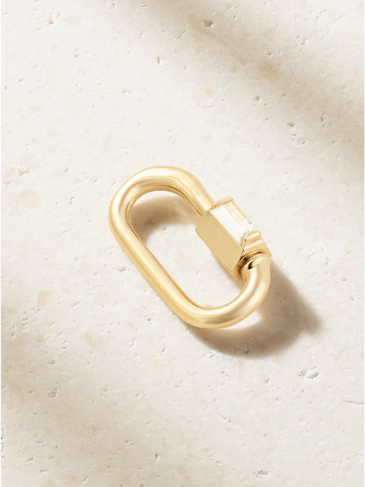 Solo Baguette Babylock 14-karat Gold Diamond Pendant