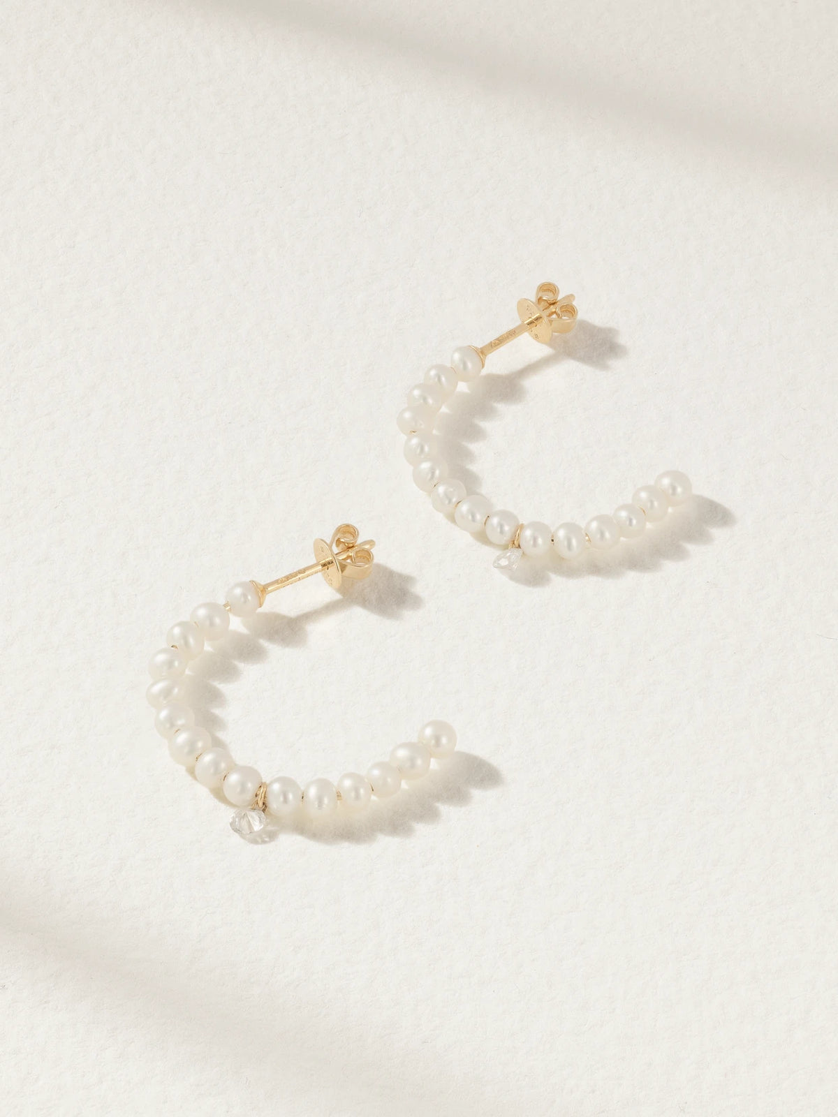 18-karat Gold, Pearl And Diamond Earrings