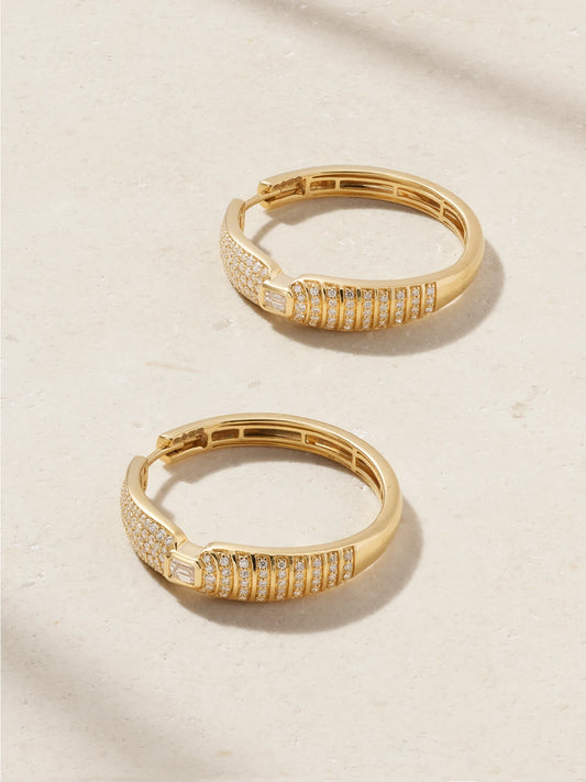 Adiré 18-karat Gold Diamond Hoop Earrings