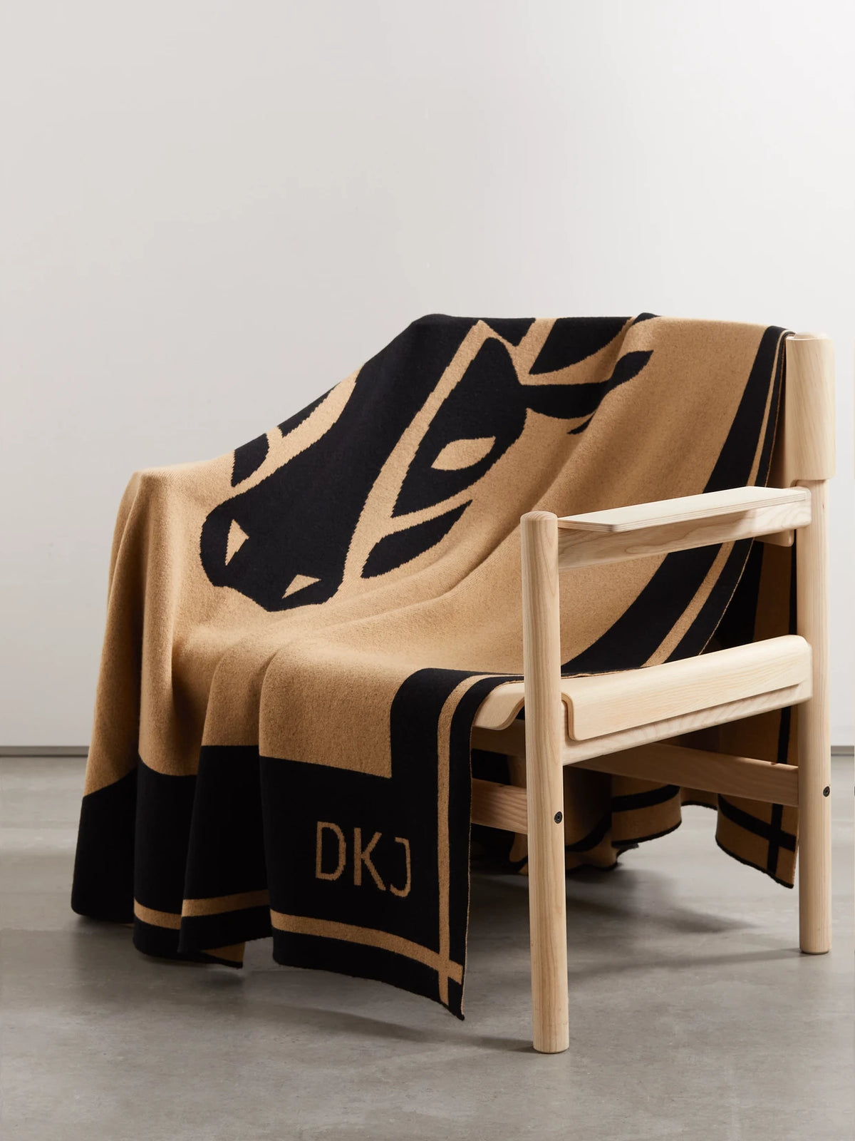 Bull Reversible Jacquard-knit Merino Wool Throw