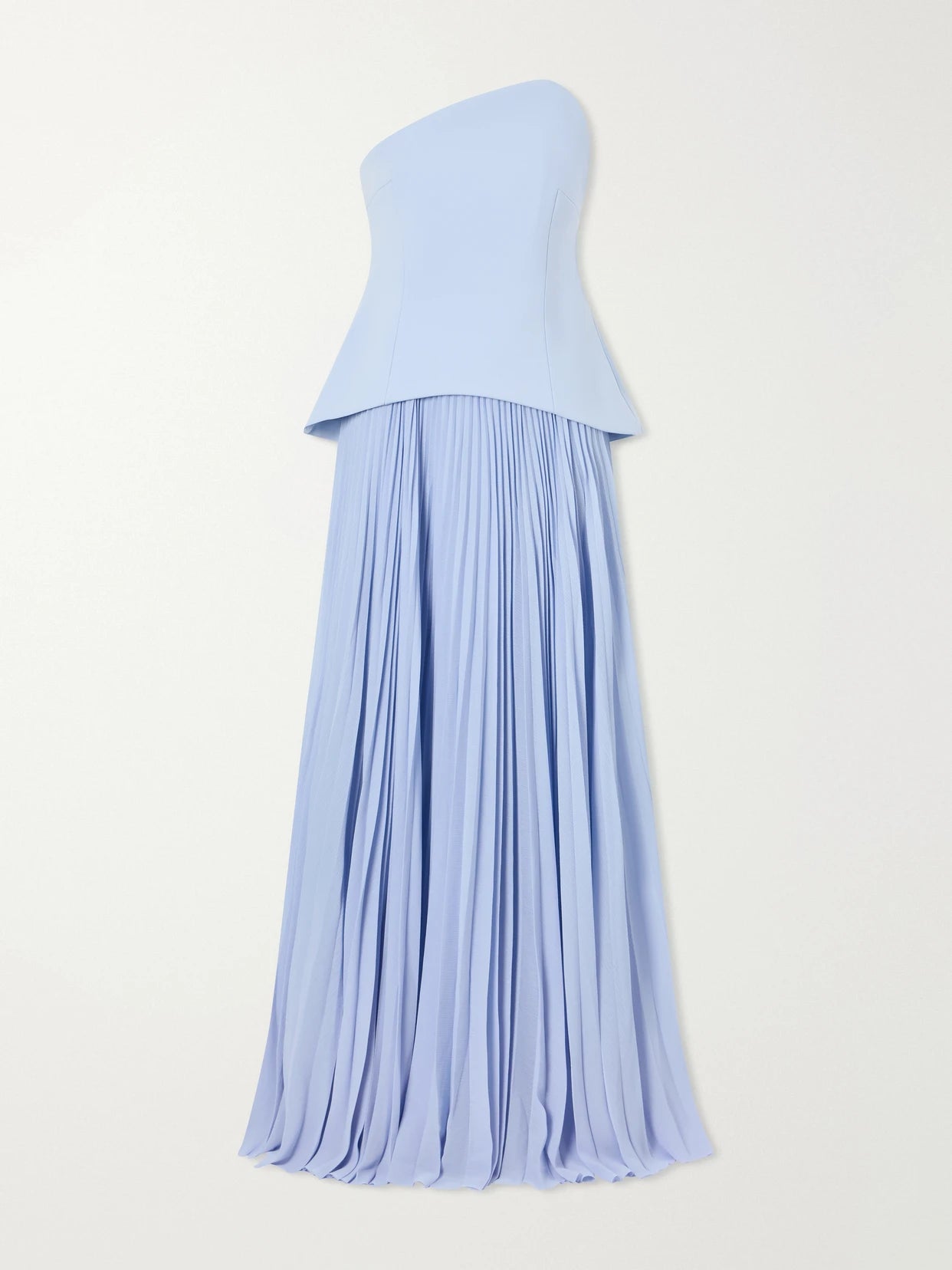 Britt Pleated Crepe Gown