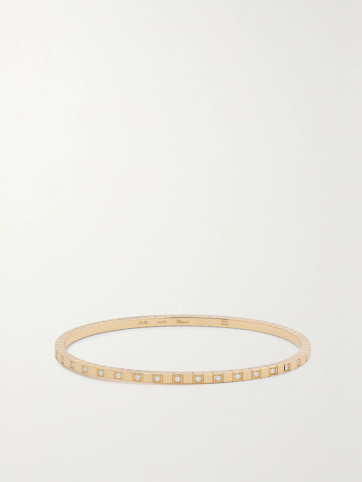 Ice Cube 18-karat Gold Diamond Bangle