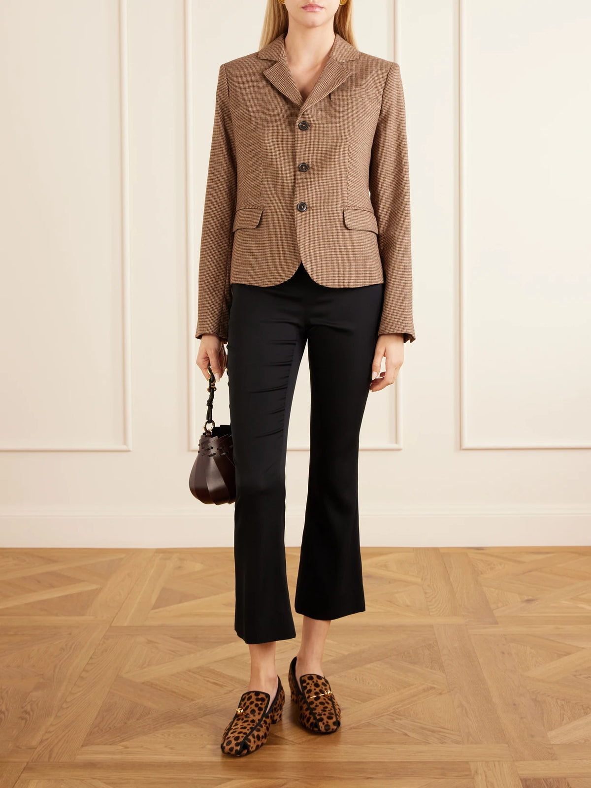 Image of Flats. Product name - Showtime 30 Leopard-print Pony Hair Loafers in Leopard print colour by brand - Herbert Levine