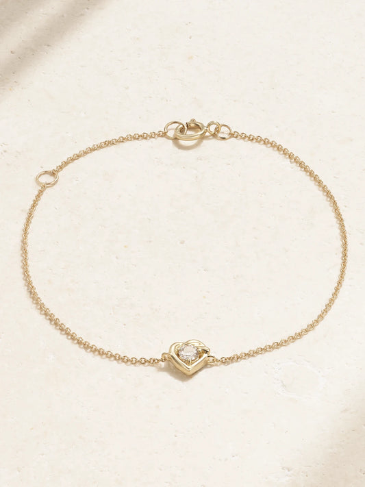 Tie The Knot 10-karat Gold Diamond Bracelet