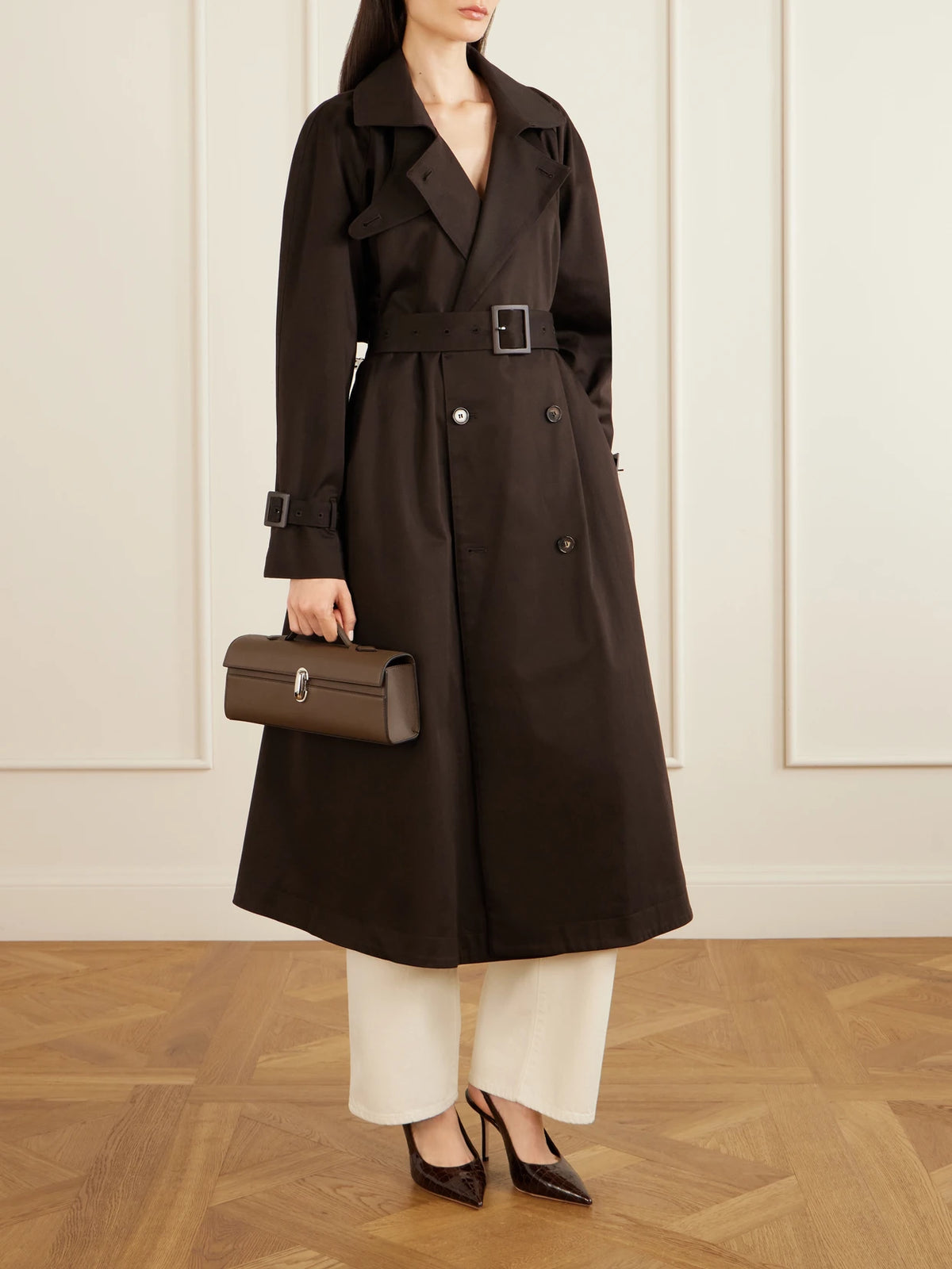 Slim Symmetry Leather Clutch
