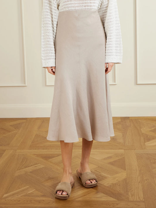 Linen Midi Skirt