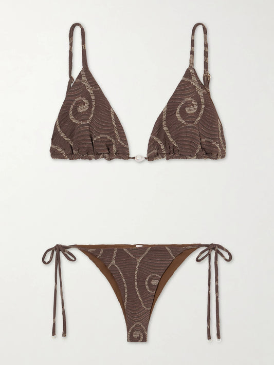 Image of Swimwear. Product name - Arena Bikini in Chocolate colour by brand - Sara Cristina