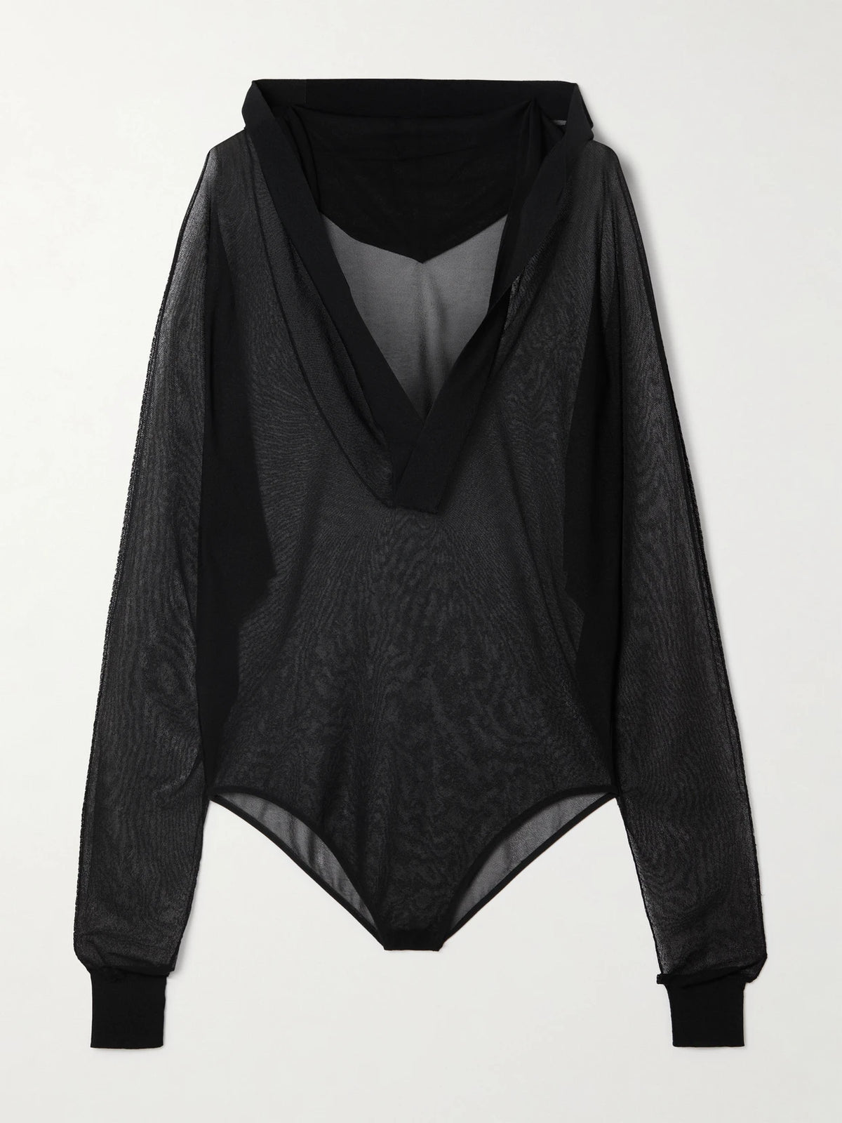 Alaïa Hooded Jersey Bodysuit