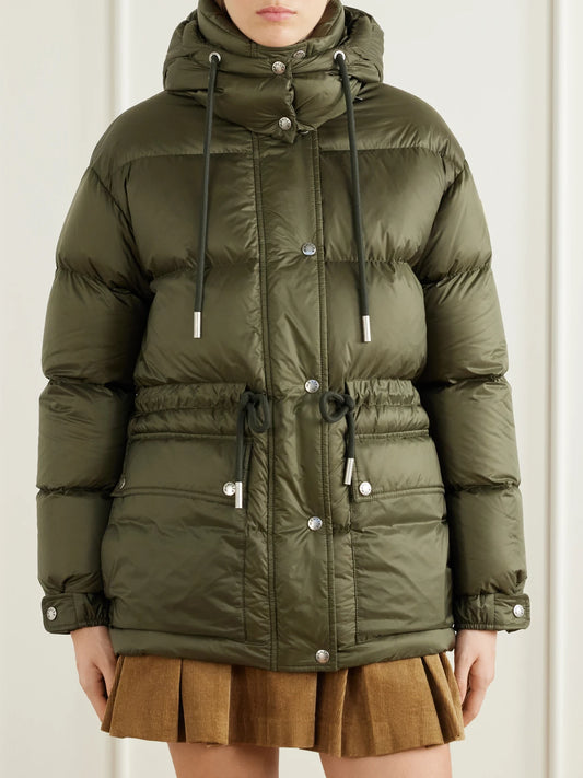 Moncler Sesie Hooded Quilted Shell Down Jacket