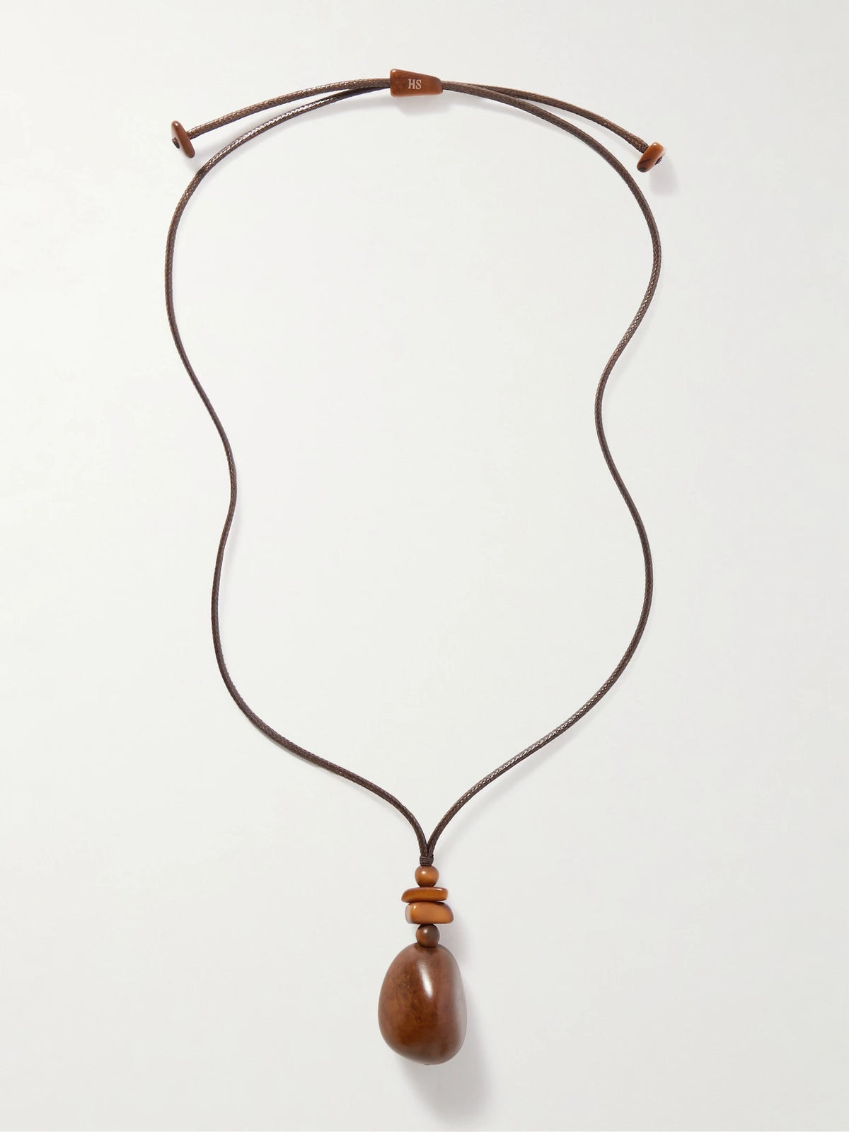 The Pendant Tagua And Leather Necklace