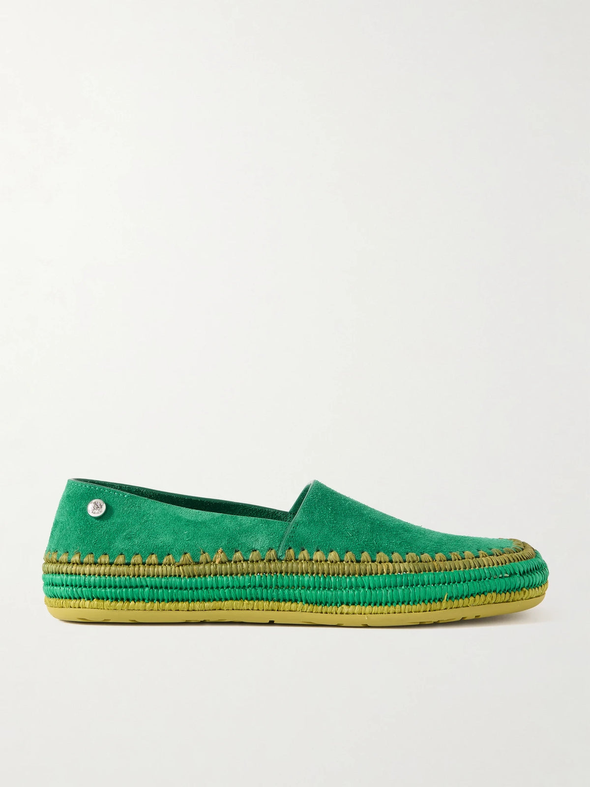 + Paula's Ibiza Rio Raffia-trimmed Suede Espadrilles