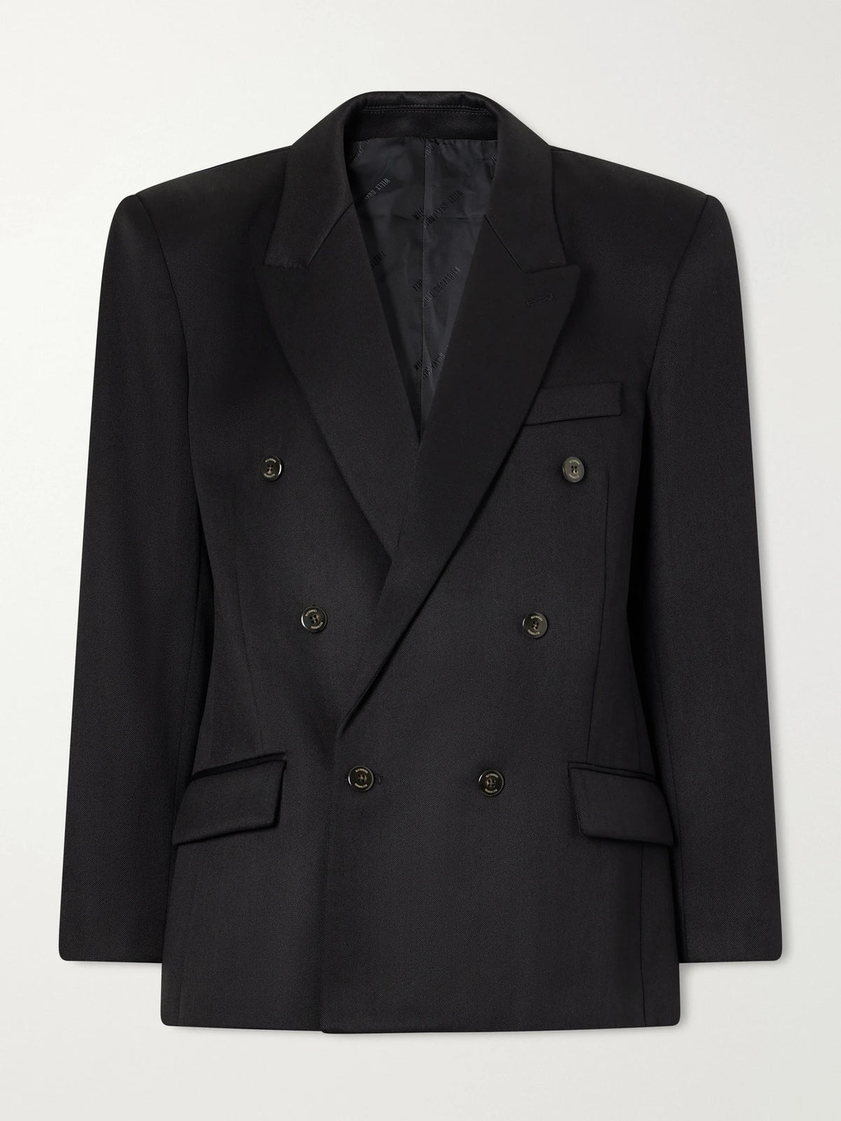 Willy Chavarria Manuela Double-breasted Wool-blend Twill Blazer