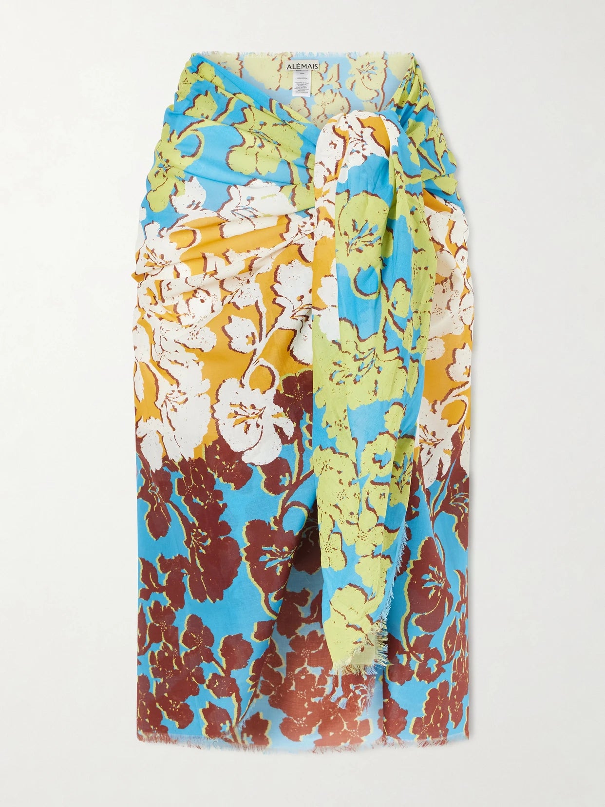 Splice Printed Organic Cotton-voile Pareo