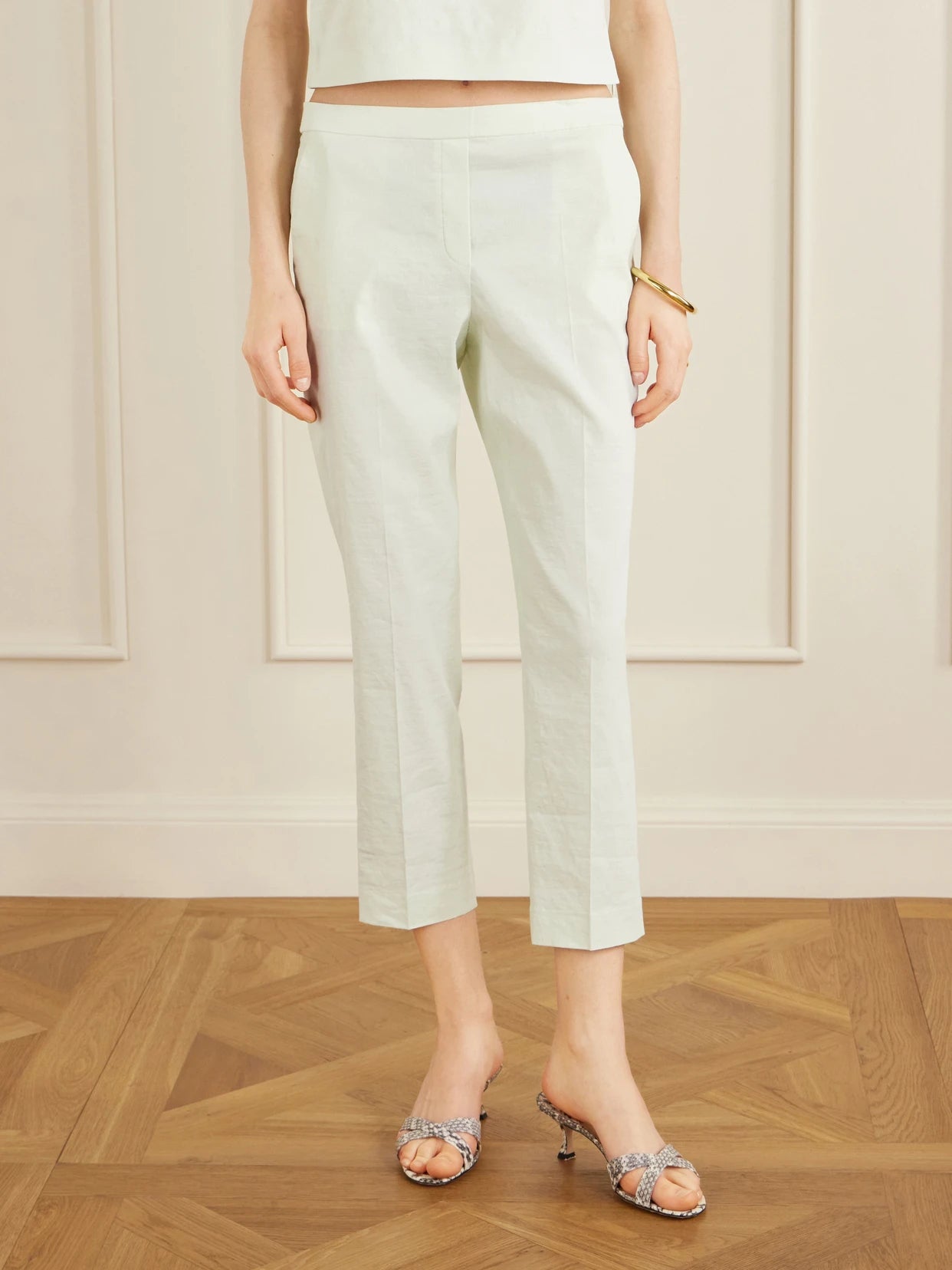Treeca Linen-blend Straight-leg Pants