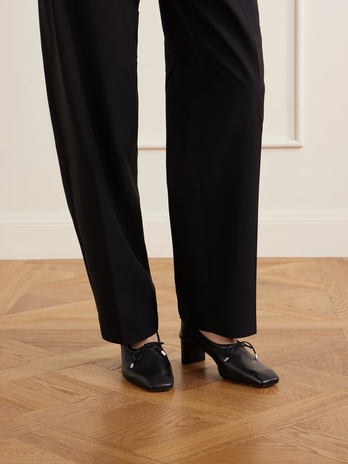 Aeyde Narissa 45 Bow-detail Leather Pumps