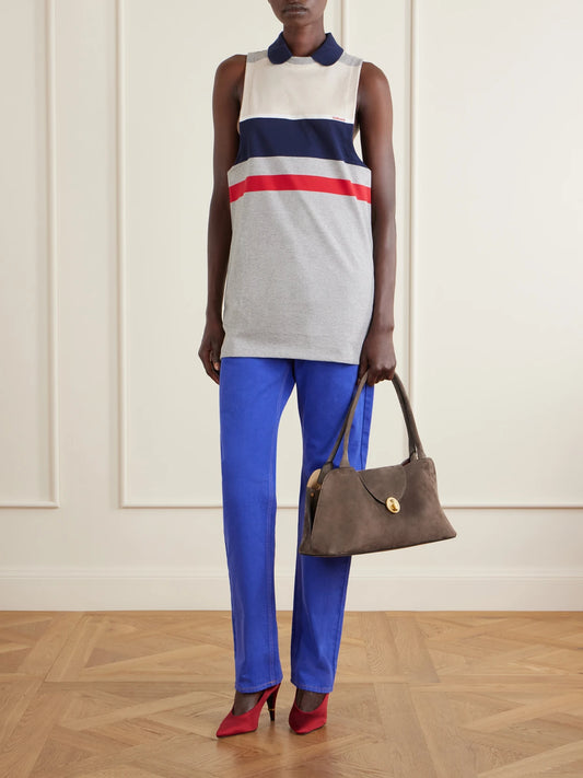 Vivienne Logo-embellished Suede Shoulder Bag