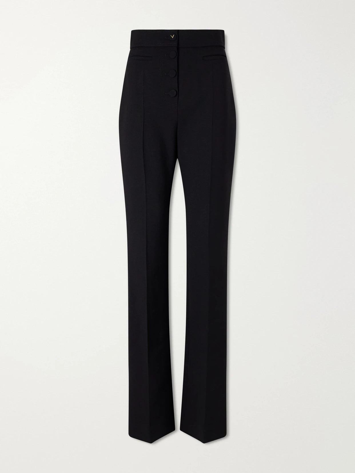 Straight-leg Wool Crepe Pants