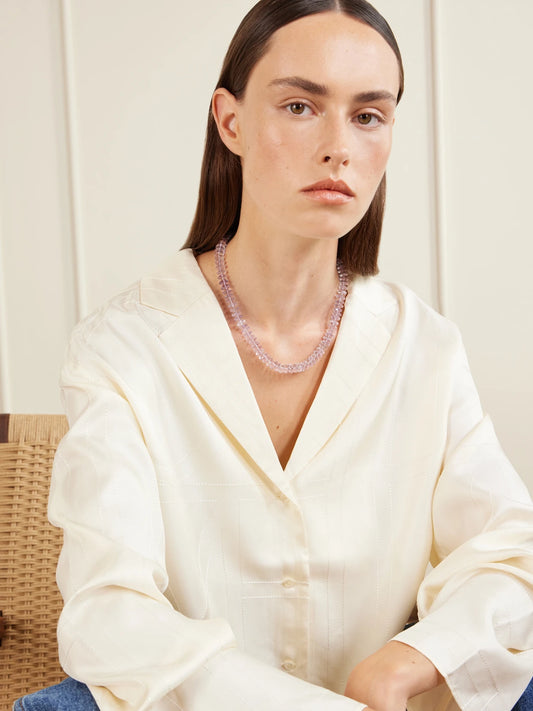 Image of Necklaces. Product name - Candy 14-karat Gold Amethyst Necklace in Purple colour by brand - JIA JIA